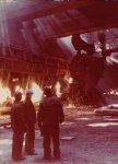 Unknown photographer, Inside a steel-foundry