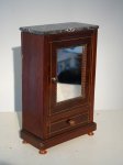 Antique small doll cabinet with mirror, France, +/- 1910 #2