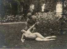 Unknown photographer, theatrical outdoor nude pose