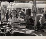 Unknown photographer, Chinese girls cleaning the windshield of a