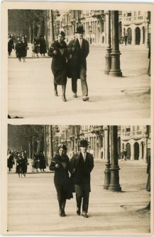 Unknown photographer, Twice a couple in the street