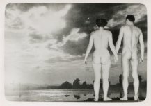 Unknown photographer, Nude couple admiring the sunset