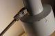 Czechoslovak grey clamp on workshop lamp industrial style - 1960