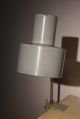 Czechoslovak grey clamp on workshop lamp industrial style - 1960
